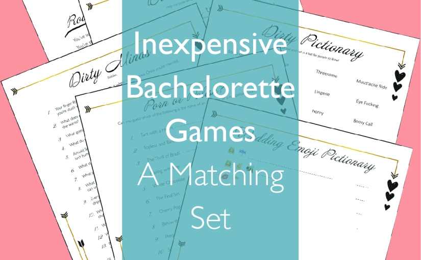 Inexpensive Bachelorette Games and Puzzles: A Matching Set